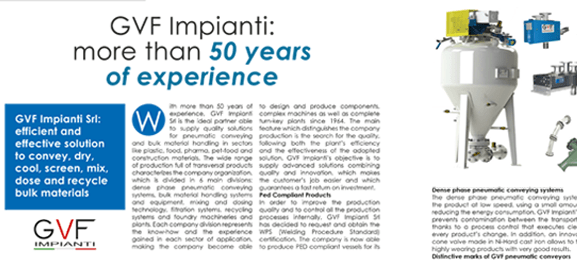 GVF Impianti: more than 50 years of experience on TecnAlimentaria International Magazines